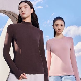 红一号暖超人打底衫女半高领22161德绒秋冬圆领长袖保暖内搭22165