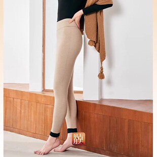 驰色纯羊毛保暖裤女6030新款中厚高腰棉裤8030男款内穿棉面打底裤