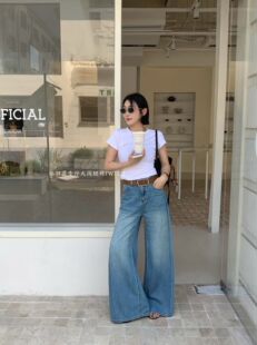 夏款新JOJOSTAR韩版高腰显瘦高品质大阔腿裤女牛仔裤