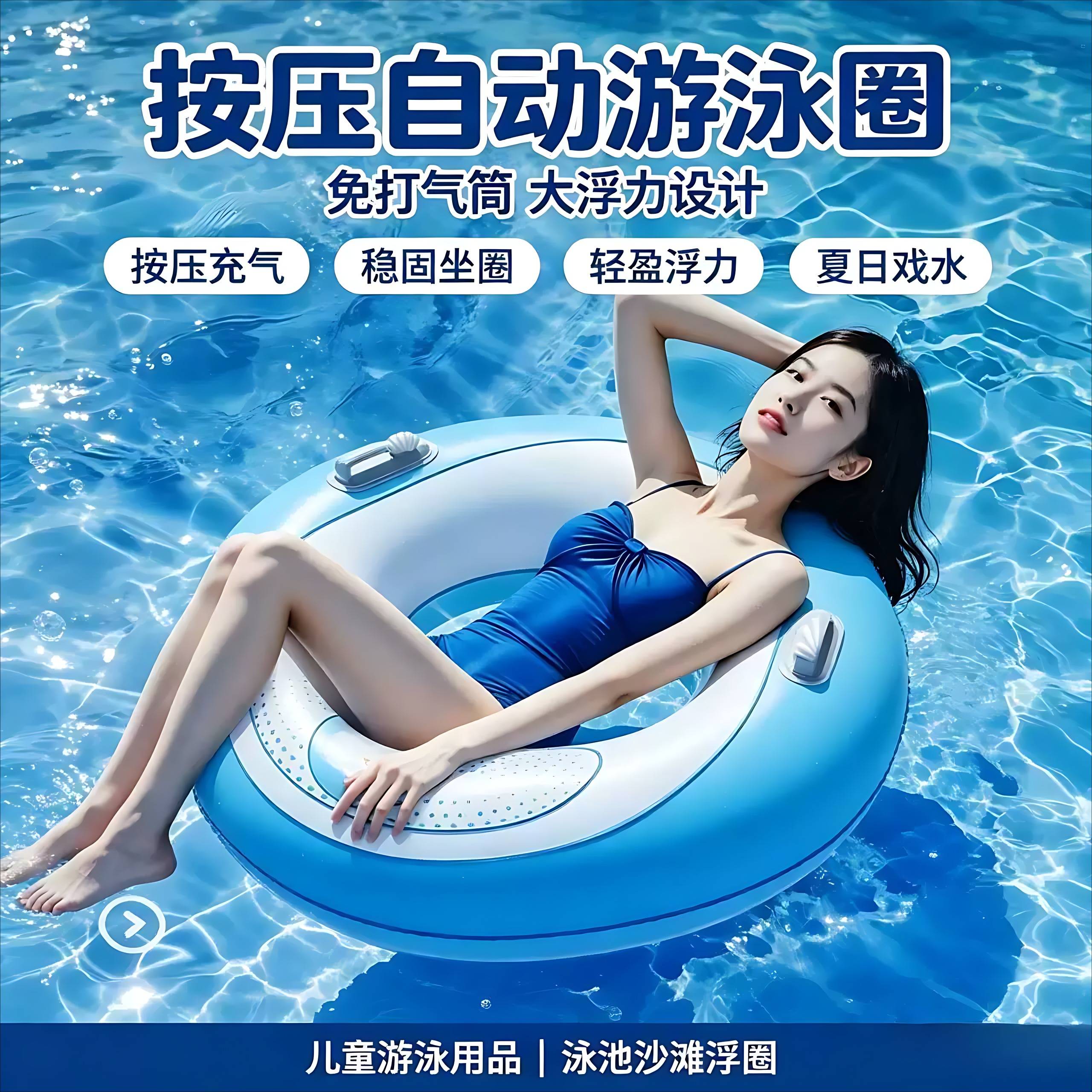 加厚充气游泳圈成人儿童通用腋下