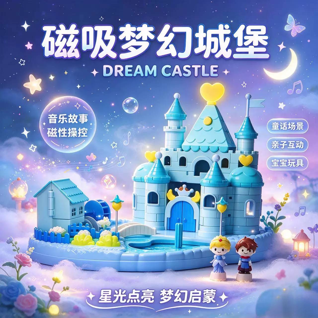 梦幻大城堡儿童仿真过家家磁力