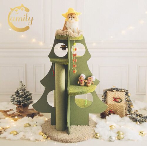 Camily新品圣诞树猫爬架Camily Christmas tree 猫玩具