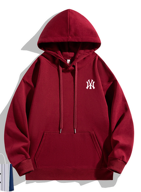 奥莱专柜重磅纯棉连帽卫衣男女情侣秋冬新款休闲宽松加绒套头上衣