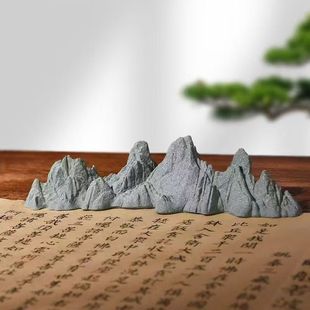 灵璧石山峰摆件笔架山子山水真石头鱼缸装饰假山原石雕刻天然造景