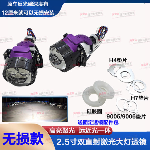2.5寸激光LED远近双光透镜电动车