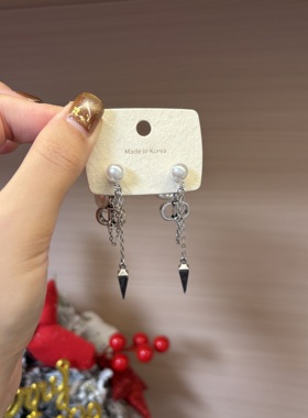 珍珠流苏款前后戴耳环