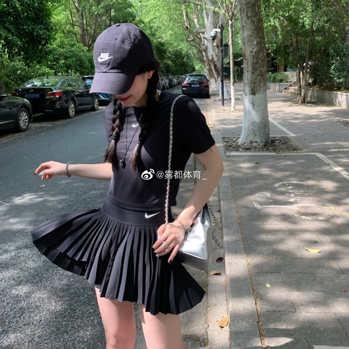 耐克女子速干网球百褶裙