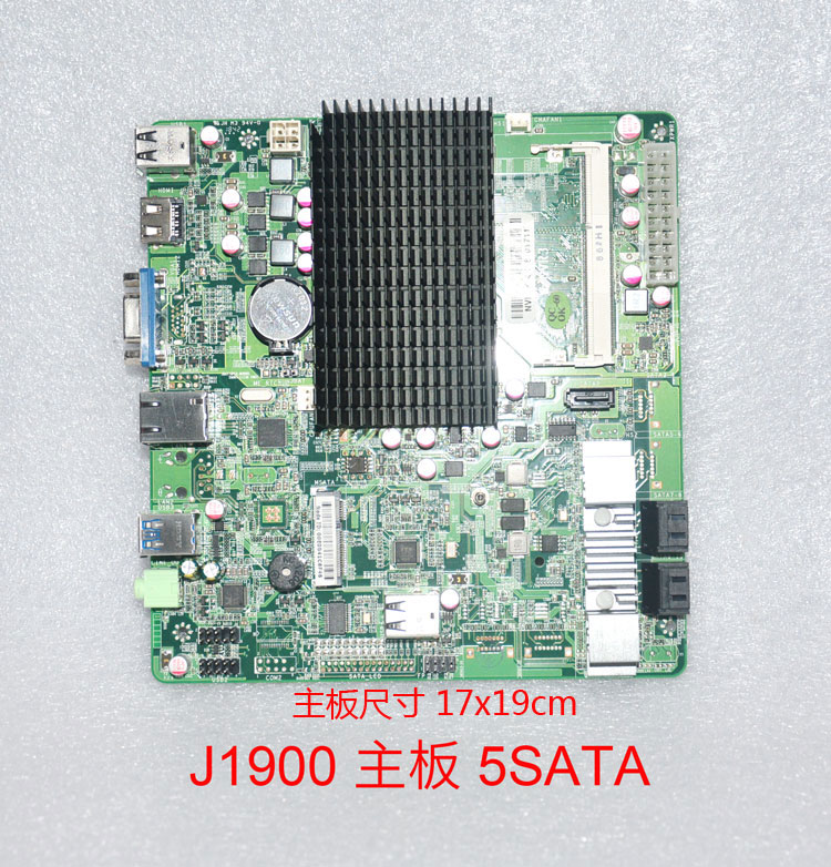 ITX主板四核 J1900主板专业NAS主板服务器热拔插 5个sata