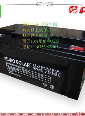 IEURO SOLAR 铅酸免维护蓄电池进口12V65AH/20HR 电瓶