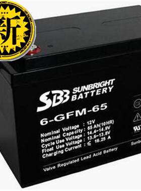 圣豹蓄电池6-GFM-65 SBB蓄电池12V65AH ups电源电子设备专用电池