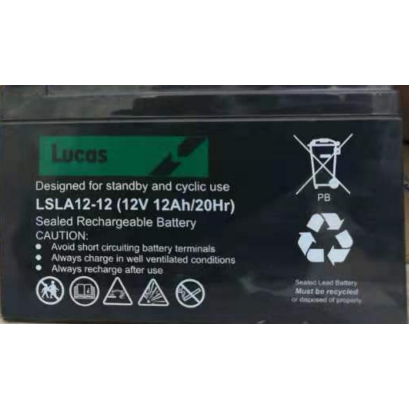 Lucas 蓄电池 LSLA12-12(12V12AH/20HR) 进口免维护 电瓶