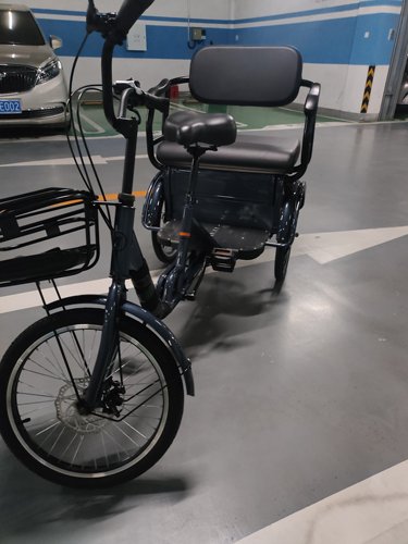 骅利六档变速三轮车超轻人力三轮车接送孩子老人锻炼加大双人座