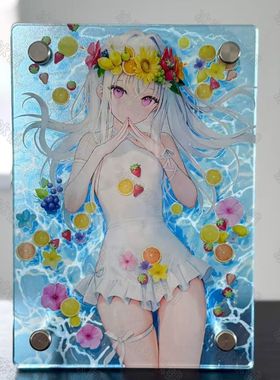 日谷 mignon个展周边 小白两面亚克力板 日版散货