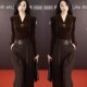 时尚 长裤 两件套女2023秋冬新款 上衣 成熟气质高级感套装 网红爆款