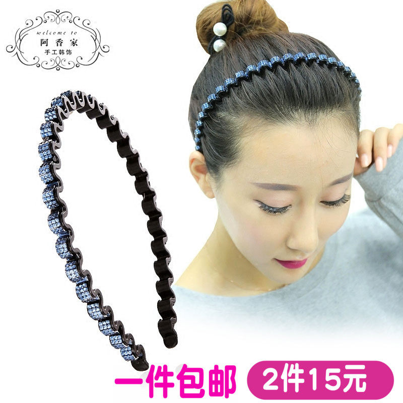 韩国饰品发饰发箍波浪细发卡亮片水钻发卡刘海卡子韩版压发细头箍|ruв категории Украшения,ювелирные изделия, шпилька - от Buy2taobao.com для оказания профессиональной услуги покупки агента Taobao