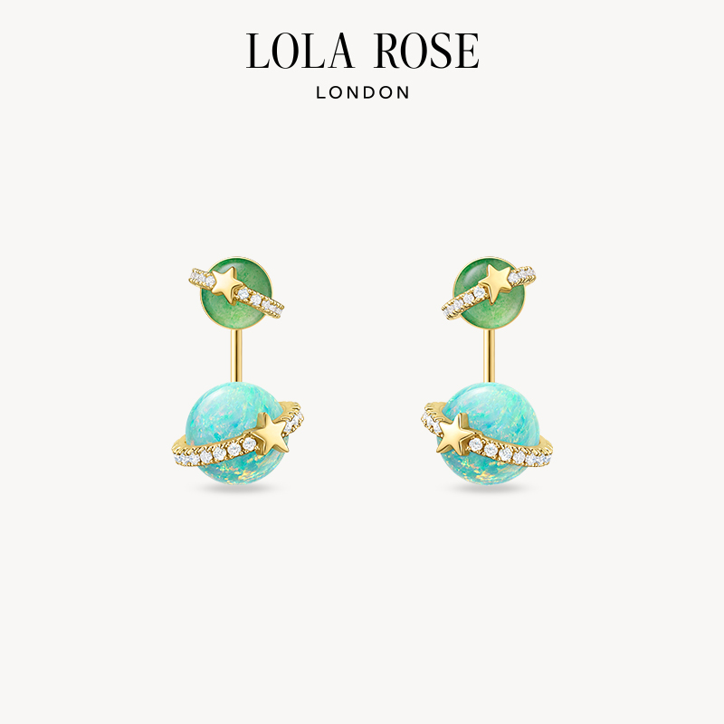 罗拉玫瑰东陵玉复古耳饰