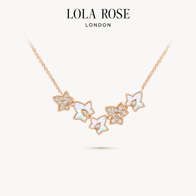 [新品上市]Lola Rose罗拉玫瑰常青藤五叶项链白贝母生日礼物