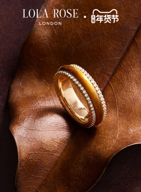 [秋上新]Lola Rose罗拉玫瑰秋冬新品日心说系列虎眼石戒指女礼物
