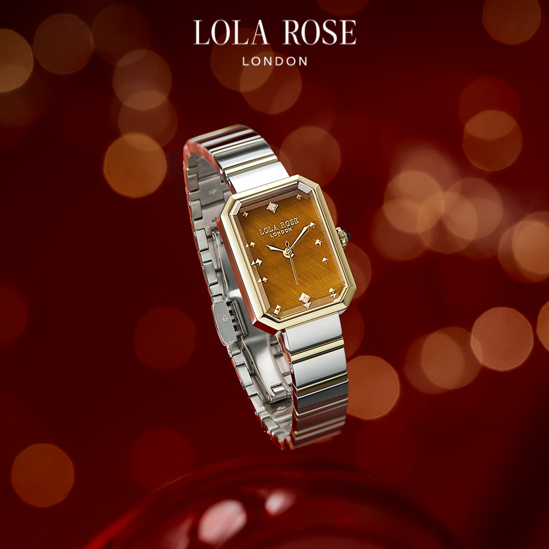 [秋上新]LolaRose罗拉玫瑰方糖小棕表女士手表腕表时尚高级礼物