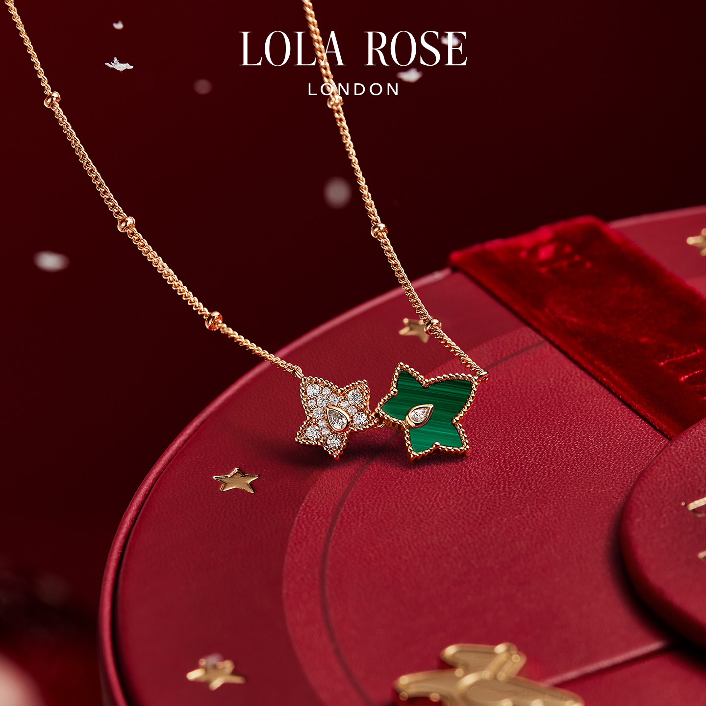 【汤唯同款】Lola Rose罗拉玫瑰常青藤双叶项链女款绿色生日礼物