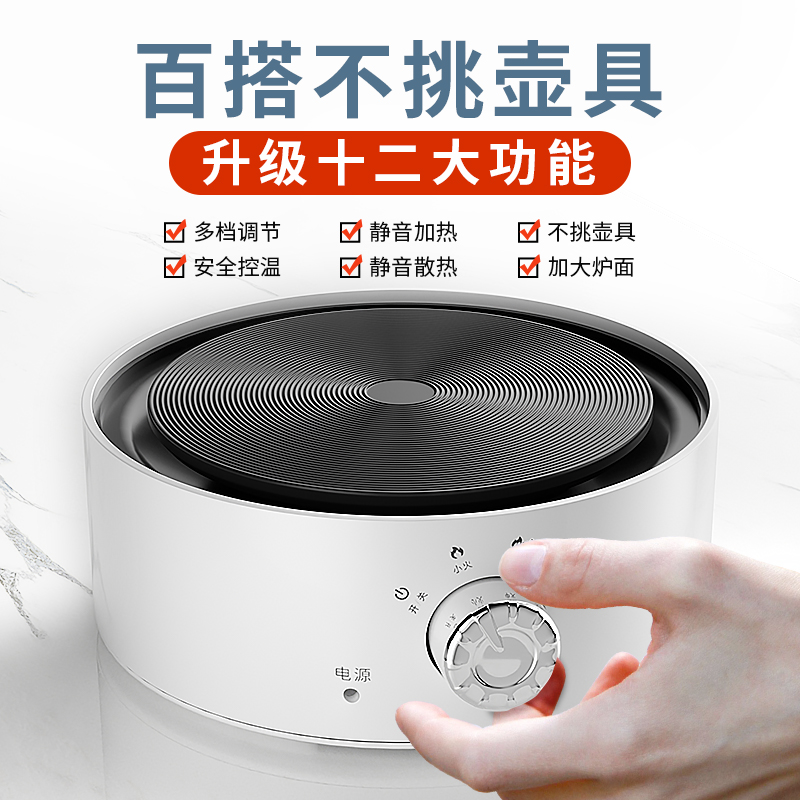 电陶炉煮茶小型电热炉电磁炉专用玻璃茶具迷你养生烧水壶泡茶家用