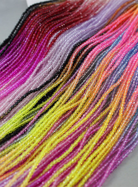 超小迷你0.8mm32切面圆珠diy黑色水晶散珠半成品串珠饰品配件材料