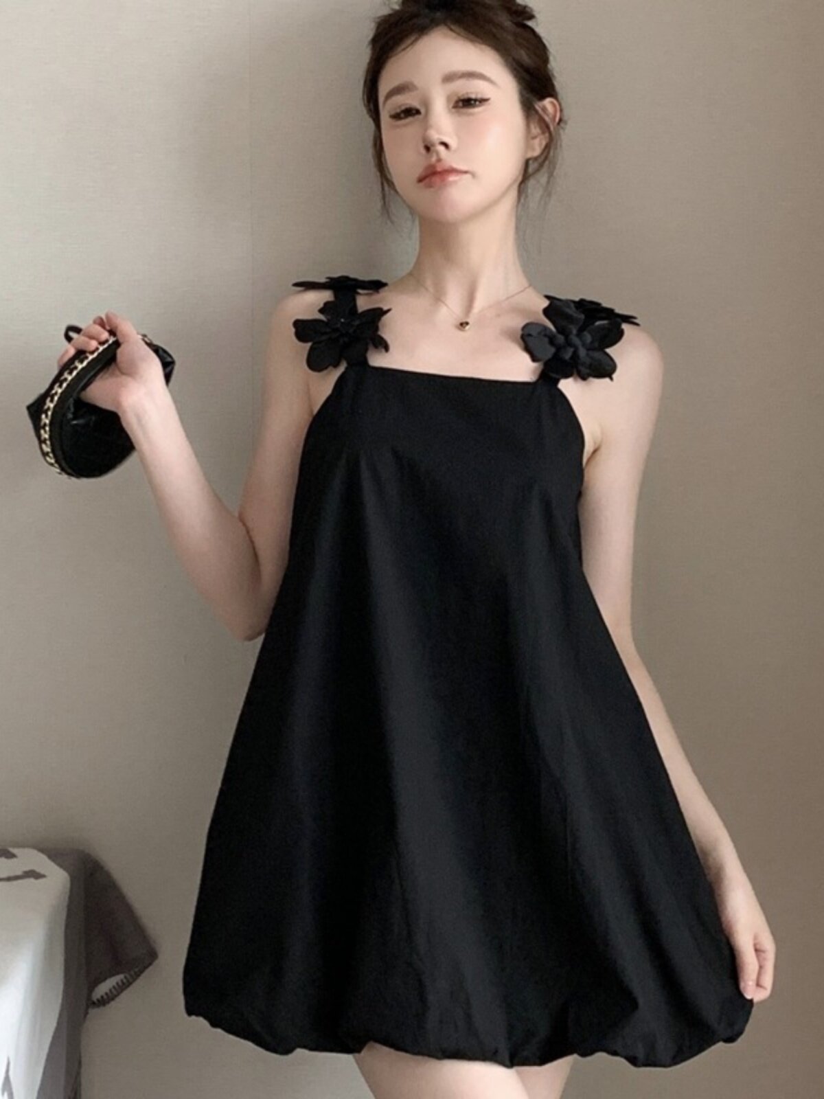 SUMMER WOMENS DESIGN SENSE BIRTHDAY PARTY LITTLE BLACK DRESS DRESS SKIRT CAN BE SWEET AND SALTY FLOWER A-LINE VEST DRESS