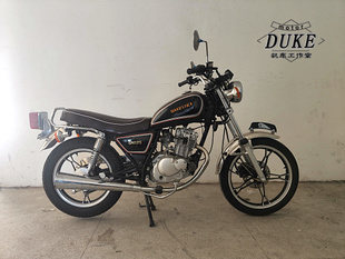GN125摩托车复古坐垫 竖条款手工车缝座垫 复古CAFE改装座包63cm