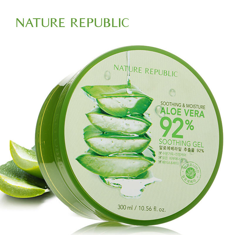韩国正品naturerepublic自然乐园芦荟胶92%补水保湿凝胶面膜300ml