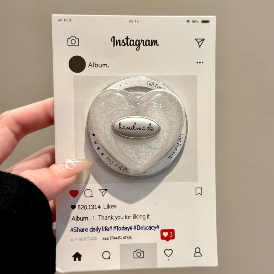 ins风滴胶闪粉爱心磁吸支架适用MagSafe手机强力吸附桌面懒人支架,3C数码配件,手机支架/手机座,淘宝优惠券,粉丝福利购,淘宝优惠卷