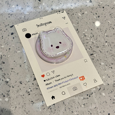 ins粉环西高地头像磁吸支架适用MagSafe手机强力吸附桌面懒人支架