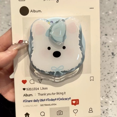 ins旋转蓝帽西高地磁吸支架适用MagSafe手机强力吸附桌面懒人支架