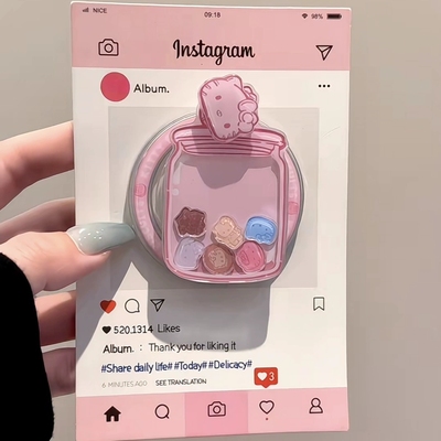 粉瓶旋转KT摇摇乐磁吸支架适用MagSafe手机强力吸附桌面懒人支架