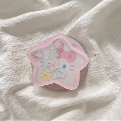 粉色星星kt摇摇乐磁吸支架适用MagSafe手机强力吸附桌面懒人支架