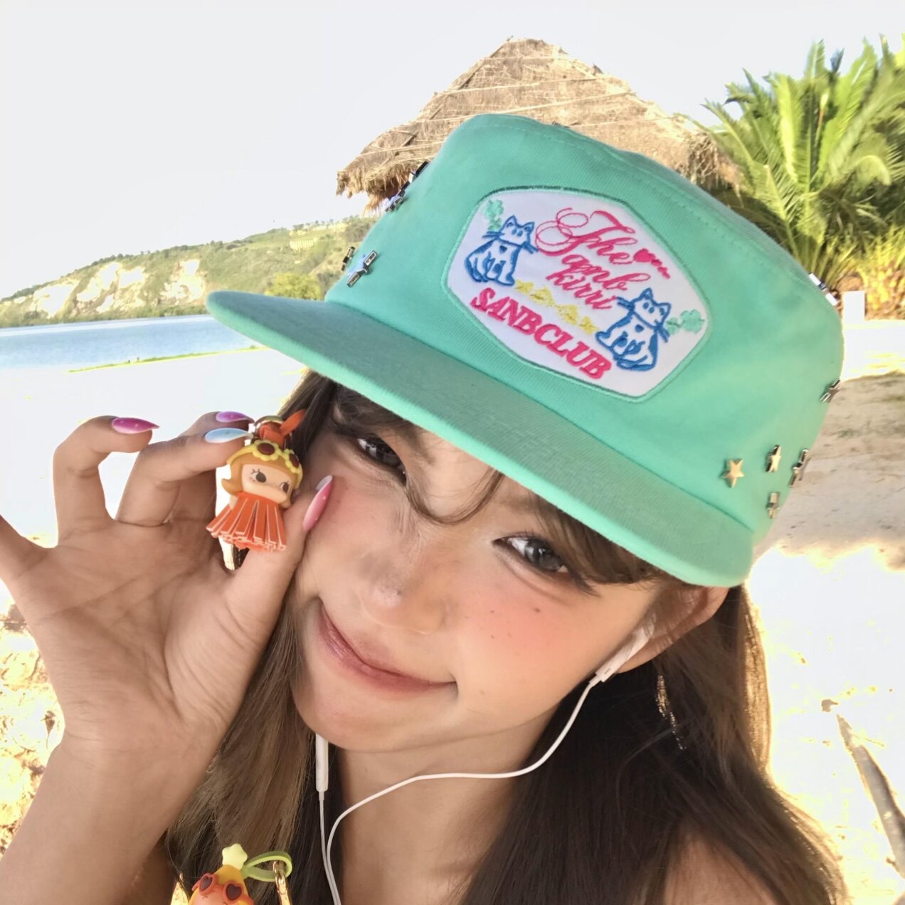 2026新款春夏情侣撞色平檐帽亮色韩系千禧薄荷绿帽药盒帽少女街头