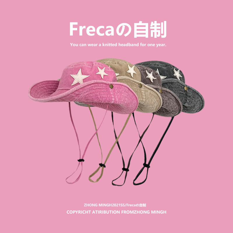 甜酷辣妹复古西部牛仔帽女春夏季遮阳防晒登山帽户外露营渔夫帽潮,服饰配件/皮带/帽子/围巾,帽子,淘宝优惠券,粉丝福利购,淘宝优惠卷