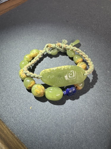 段树林河磨玉随形复古手牌手链手串