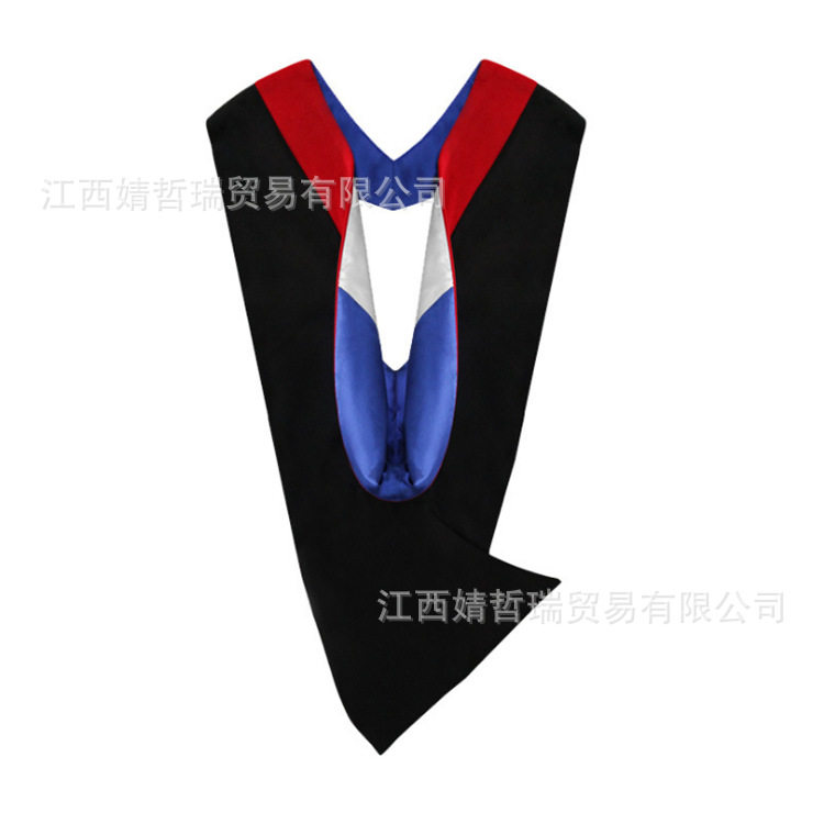 出口跨境学士服披肩头套校长服导师服学位服硕士毕业服披肩