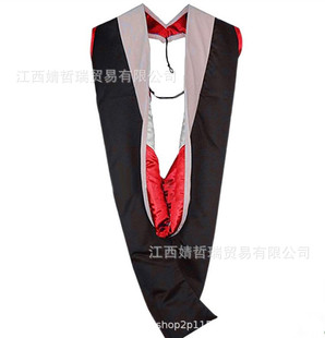 跨境国外毕业典礼头套 学士服套装大学硕士研究生学位头套披肩