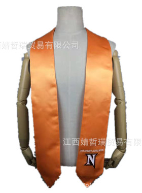 绣花礼仪单色披肩毕业服