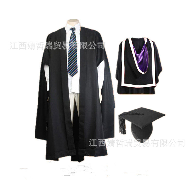 英式学士服硕士服博士服大学生毕业拍照写真成人礼服装颁奖式英国