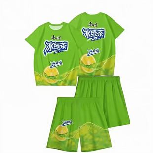 冰红茶短袖睡衣夏季短袖恶搞男女爆款学生搞怪情侣衣套装时尚家