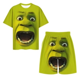 皇帝驾到线条小狗卡通睡衣套装男女短袖搞笑炸街个性家居服套装