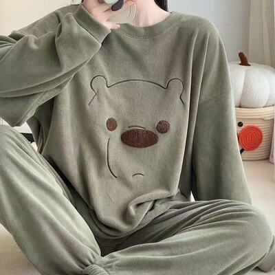 可外穿家居服套装德绒宽松版长裤