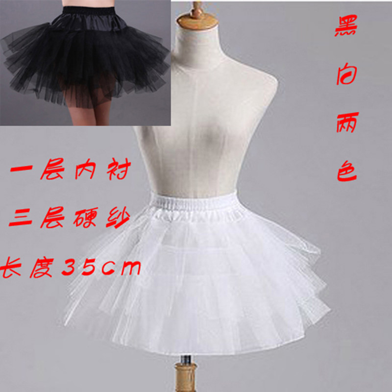 女童小孩衬裙儿童蓬蓬裙婚纱礼服撑裙 女仆芭蕾舞日常短裙撑
