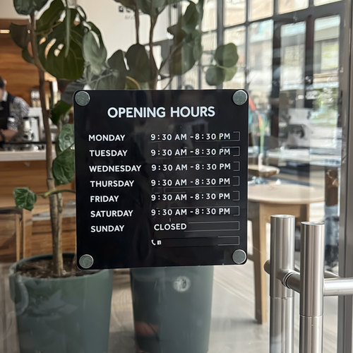 营业时间告示牌可更换营业时间牌