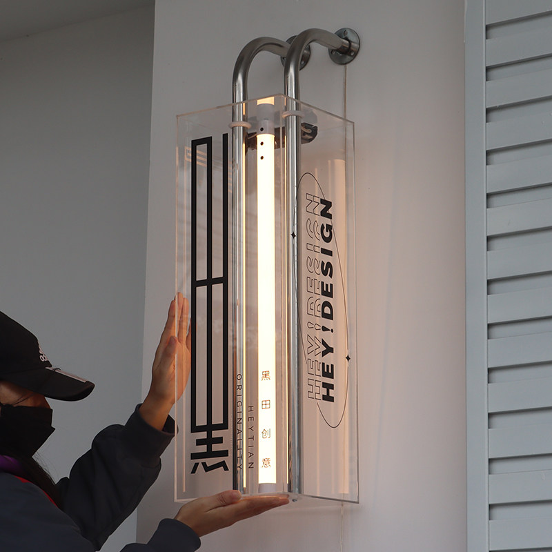 透明亚克力灯箱定制 L型不锈钢管组合发光招牌 led门头侧挂广告牌,商业/办公家具,灯箱,淘宝优惠券,粉丝福利购,淘宝优惠卷
