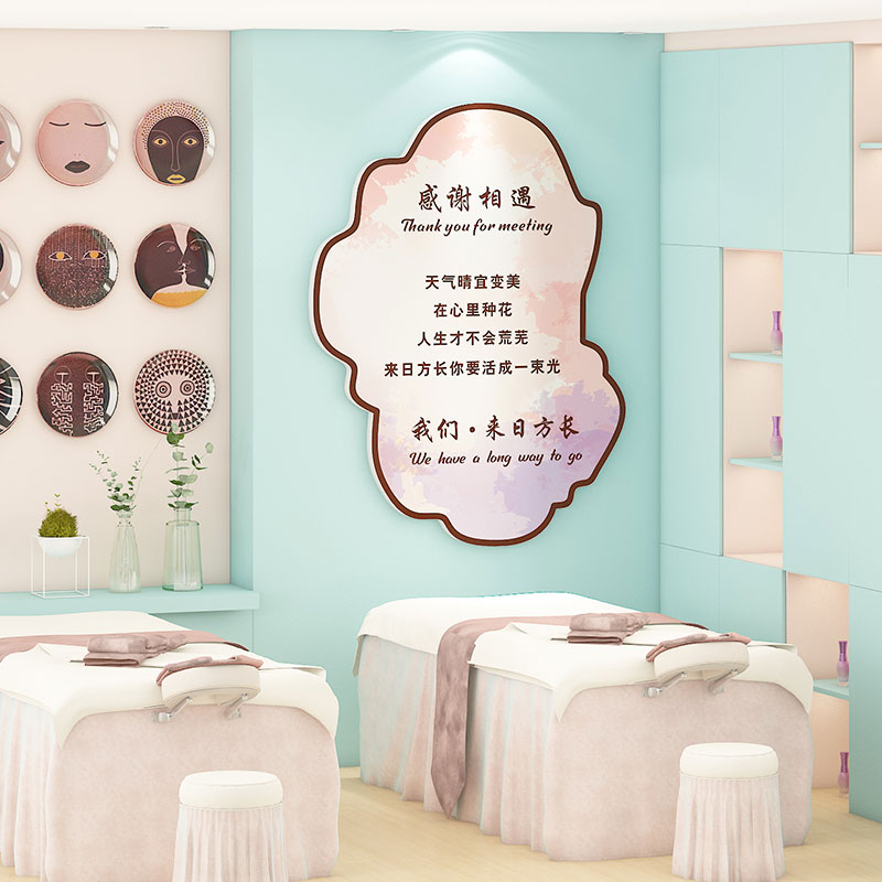 美容院氛围墙装饰雪弗板