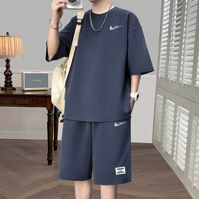 耐克顿冰丝运动套装男士夏季新款
