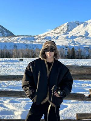 acmeman皮草皮毛一体棉服